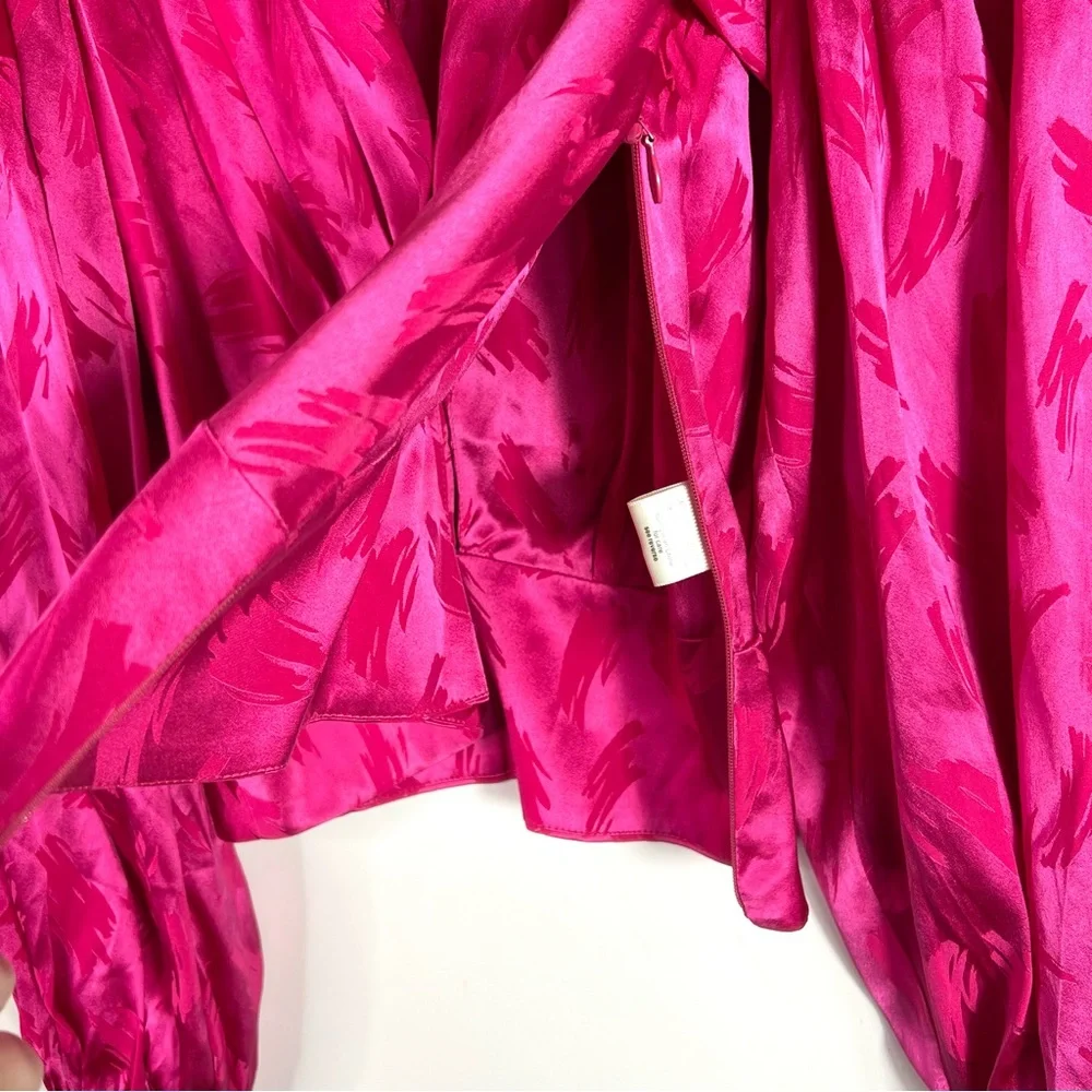 NWT Ronny Kobo Eugenia Jacquard Top Silk Blend Pink Size Small - Picture 6 of 16